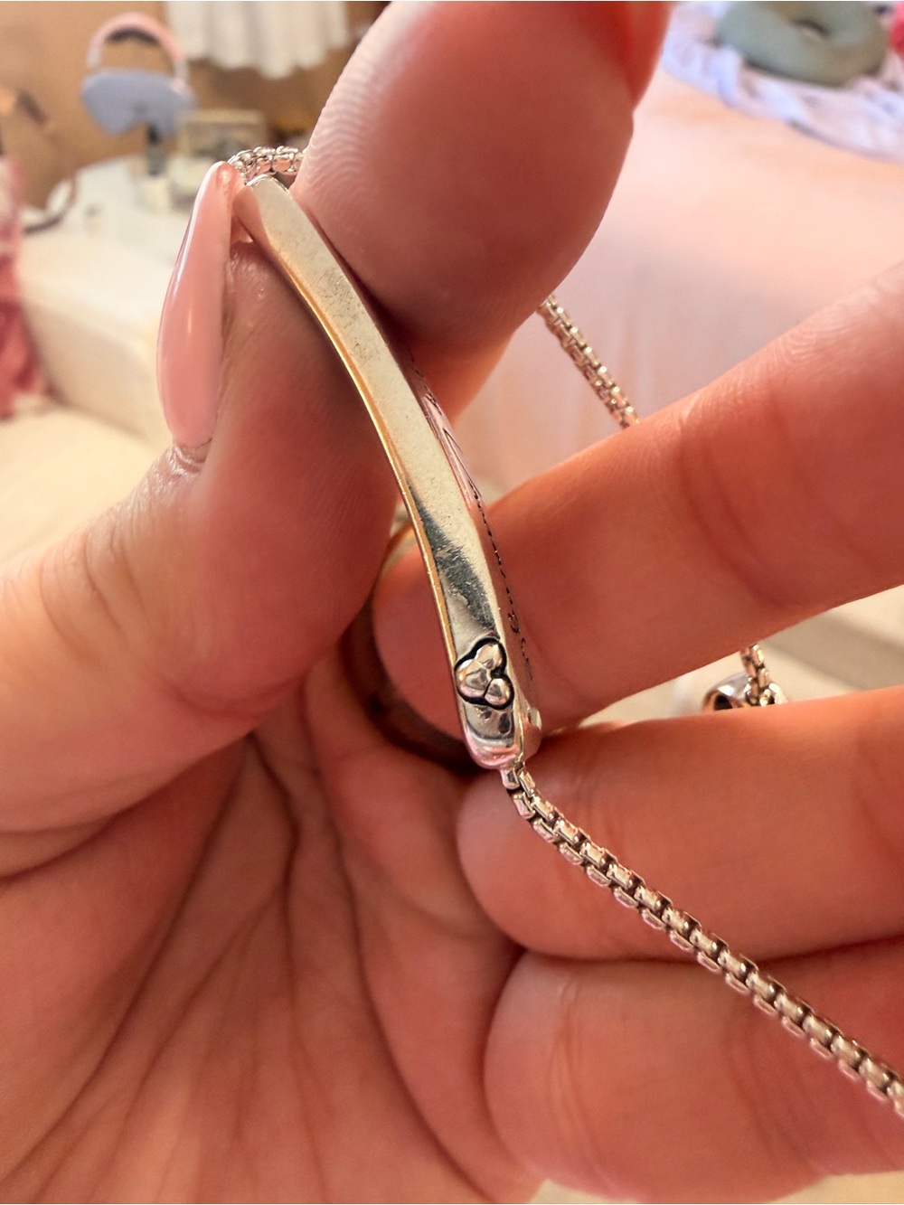 Disney Silver-Tone Bracelet with 'Never Stop Dreaming' Engraving - Picture 3 of 4